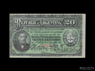 Argentina. Fraccionarios 1891. 20 Centavos 1894. Pick 211b