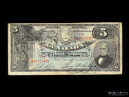 Argentina. La Nacion. 5 Pesos 1895. Pick 220a
