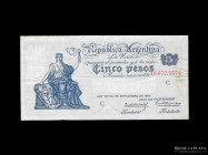 Argentina. Caja Conversion. 5 Pesos 1935. Pick 244c