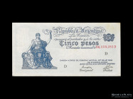 Argentina. Progreso. 5 Pesos 1946. Pick 252c