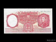 Argentina. MN. 10 Pesos 1958-59 Reposicion. Pick 270a