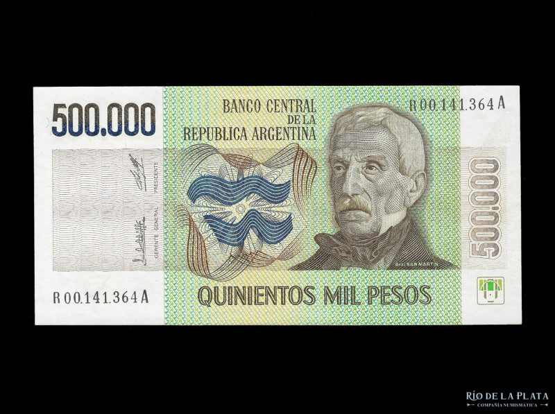 Argentina. Pesos Ley 18.188. 500.000 Pesos 1980-81 Reposición. Firmas: López - D...