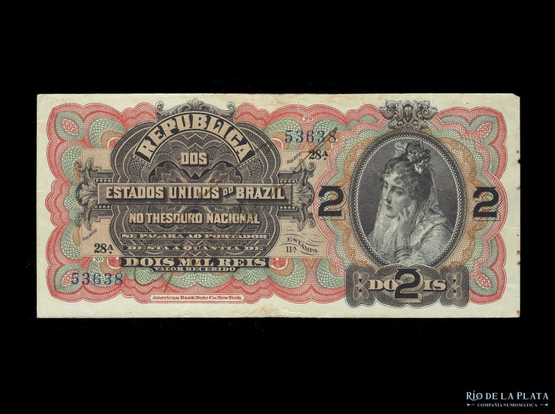 Brasil, República.Thesouro Nacional. 2000 Reis ND1918. Pick 13 (VF)

USD 25 - ...