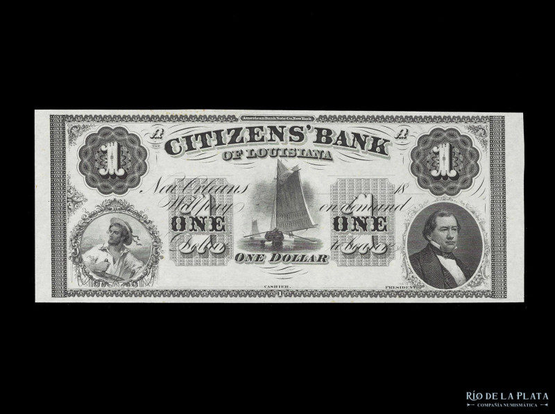 USA. Citizens Bank of Lousiana. 1 Dollar 18xx (UNC)

USD 25 - 50

Nota: Al p...