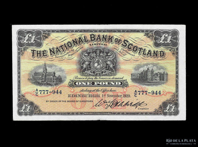 Escocia. The National Bank of Scotland. 1 Pound 1929. Pick 256 (VF+)

USD 50 -...