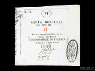 Italia. Assedio di Palmanova, 6 Lire 1848. Pick S249
