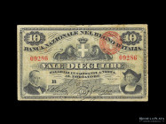 Italia. Banca Nazionale Regno Italia. 10 Lire 1866. Pick S736