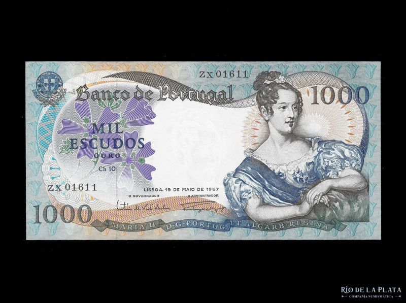 Portugal. 1000 Escudos 1967 Reposición. Pick 172a (AU)

USD 50 - 100

Nota: ...