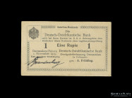 German East Africa. 1 Rupie 1915. Pick 11b