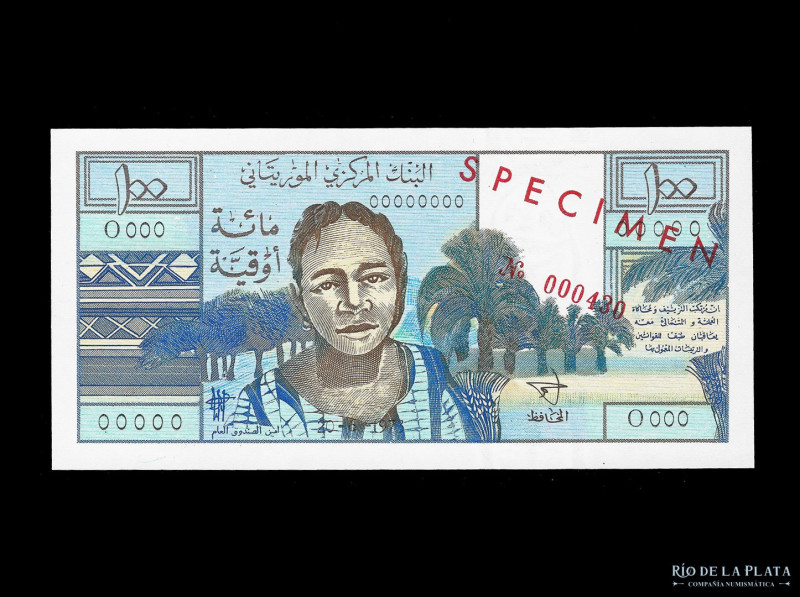 Mauritania. Specimen 100 Ouguiya 1973. Pick 1s (UNC)

USD 100 - 150

Nota: A...