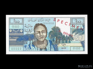 Mauritania. Specimen 100 Ouguiya 1973. Pick 1s