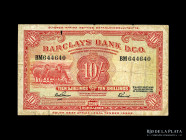 Southwest Africa. Barclays Bank. 10 Shillings 1954-58. Pick 4b