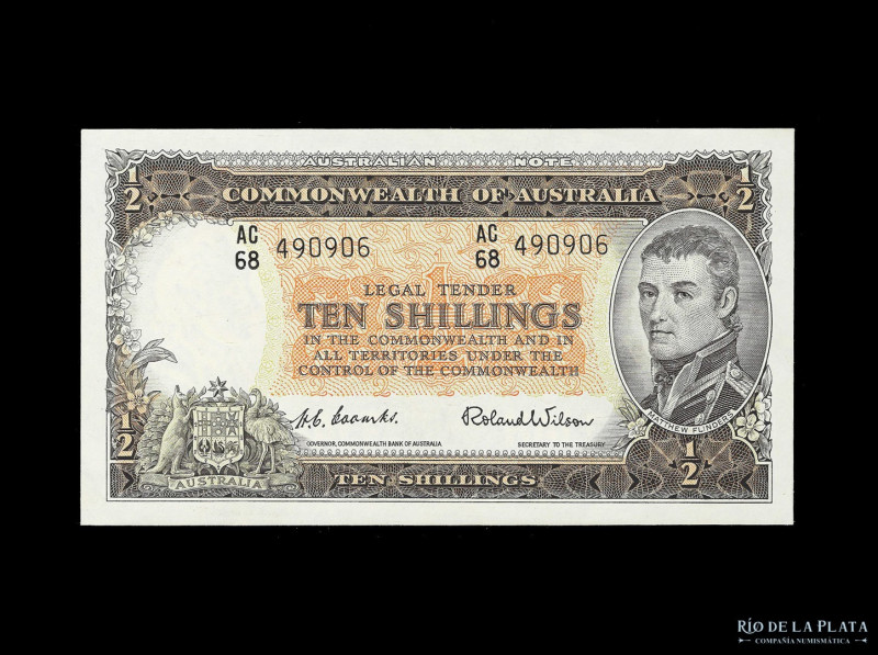 Australia. Commonwealth of Australia. 10 Shillings 1954-60. Pick 29a (AU+)

US...