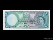 Fiji. 5 Shillings 1957. Pick 51a