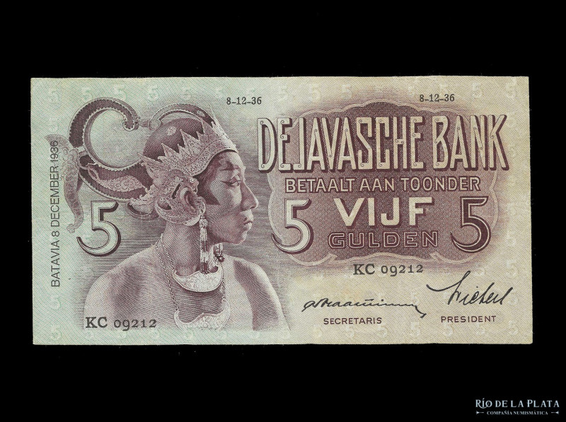 Indias Holandesas. 5 Gulden 1936. Pick 78a (XF)

USD 40 - 60

Nota: Al preci...