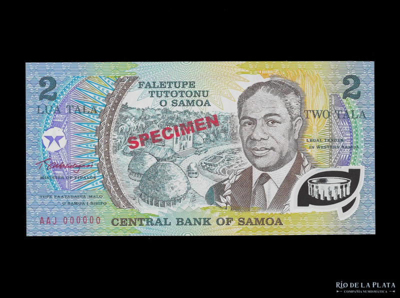 Samoa. Specimen 2 Tala 1990. Pick 31s (UNC)

USD 50 - 100

Nota: Al precio d...