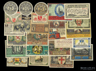 Notgelds Alemania y Austria. Lote x 43 billetes