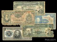 Brasil. Lote x 5 billetes 1885-1918