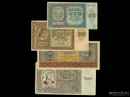 Croacia. Lote x 4. 100 a 5000 Kuna 1941-43