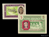 Francia. Vichy (1940-1944) Bon de Solidarite. 1 y 5 Francs 1941