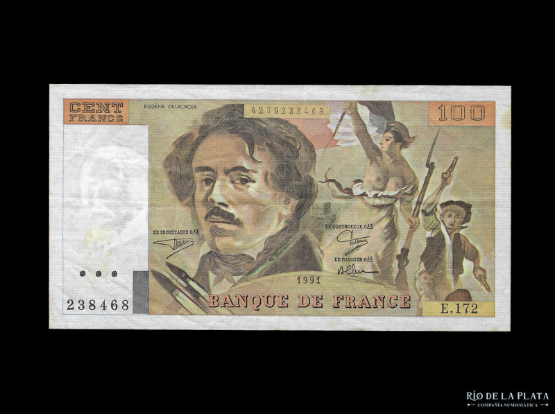 Francia. Banque de France. 100 Francs 1991. Pick 154e (VF+)

USD 20 - 40

No...