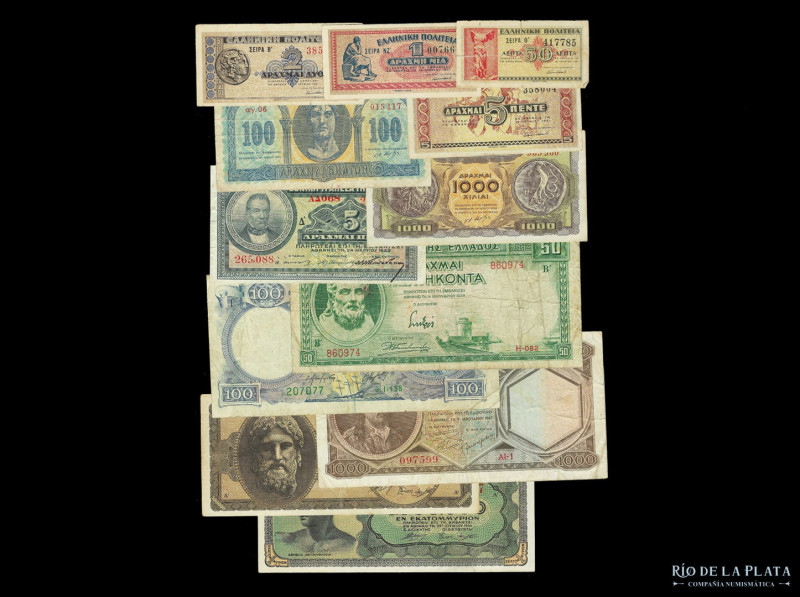 Grecia. Lote x 12 (1923-1958) Diferentes denominaciones y fechas. (VG-AU)

USD...