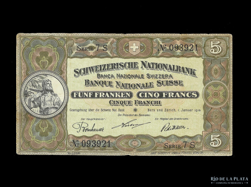 Suiza. 5 Francs 1916. Pick 11c.5 (VF)

USD 20 - 40

Nota: Al precio de marti...