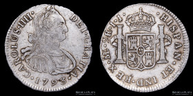 Lima. Carlos IV. 2 Reales 1793 IJ. KM95