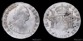 Lima. Carlos IV. 2 Reales 1796 IJ. KM95