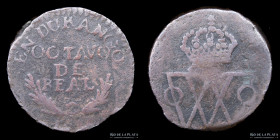 Durango. Fernando VII. 1/8 de Real 1814. Mexico. KM60