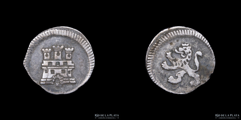 Santa Fe (Colombia) Fernando VI (1746-1759) 1/4 Real 1755 (ND). Plata 931; 11mm;...