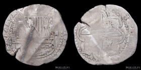 Potosi. Felipe II. 2 Reales 1589-1592 B. Macuquina. CJ 3.4.3