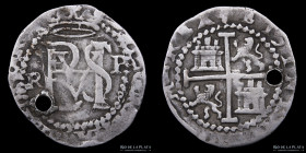 Potosi. Felipe II. 1/2 Real 1574-1575 R (Izq.). Rincon. Macuquina. CJ 5.1.2