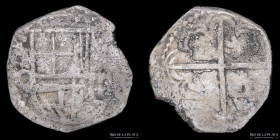 Potosi. Felipe III. 2 Reales 1614-16 Q. Macuquina.CJ 9.3.2