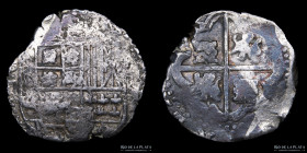 Potosi. Felipe IV. 8 Reales 1640-46 FR. Macuquina. CJ 13