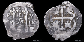 Potosi. Carlos II. 1 Real 1683 V. Macuquina. CJ 31.17