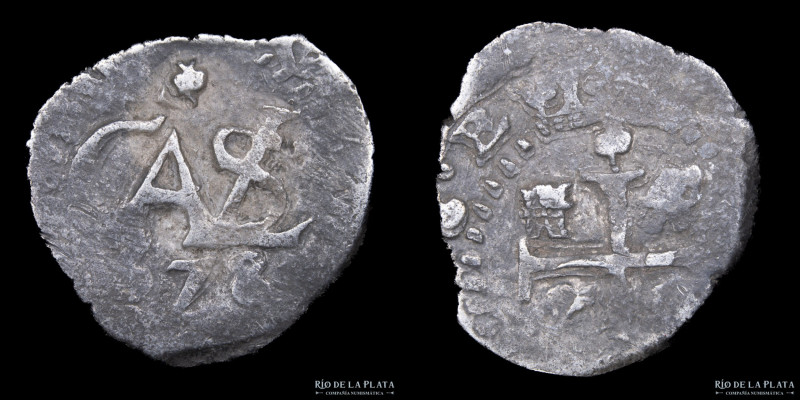 Potosi. Carlos II (1665-1700) 1/2 Real 1678. Macuquina. Plata 931; 15.5mm; 1.91g...