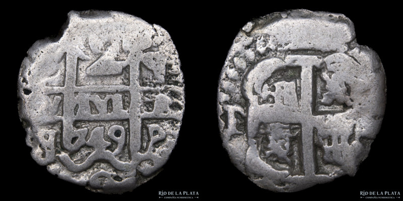 Potosí. Felipe V (1700-1746) 2 Reales 1749 Q. Macuquina. Plata 930; 20.0mm; 5.77...
