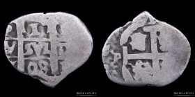Potosi. Felipe V. 1 Real 1708 Y. Macuquina. CJ 36.8