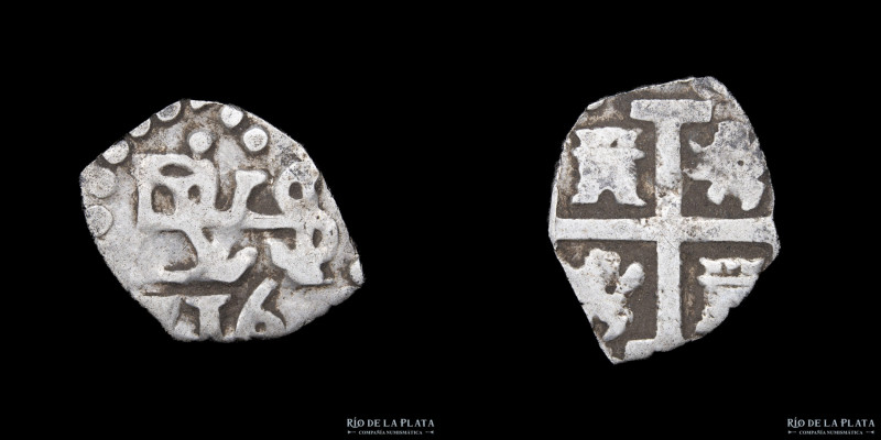 Potosí. Felipe V (1700-1746) 1/2 Real 1716. Macuquina. Plata 930; 14mm; 0.49g. C...