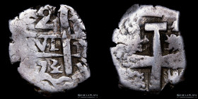 Potosi. Carlos III. 2 Reales 1773/2 VY. Macuquina. CJ 55.14.1