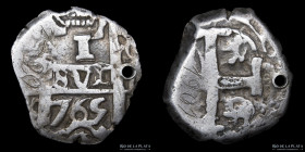 Potosi. Carlos III. 1 Real 1765 VY. Macuquina. CJ 56.6