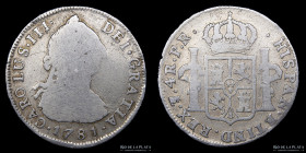 Potosi. Carlos III. 4 Reales 1781 PR. CJ 64.10.1