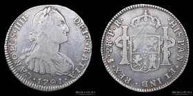 Potosi. Carlos IV. 2 Reales 1791 PR. CJ 78.3