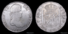 Potosi. Fernando VII. 8 Reales 1821 PJ. CJ 86.11