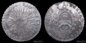 Provincias Unidas. 8 Reales 1813 J. CJ 4