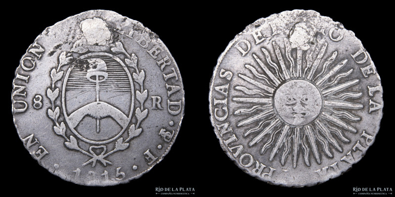 Argentina. Provincias Unidas del Río de la Plata. 8 Reales 1815 F (Francisco Jos...