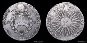 Provincias Unidas. 8 Reales 1815 F. CJ 5.1.12