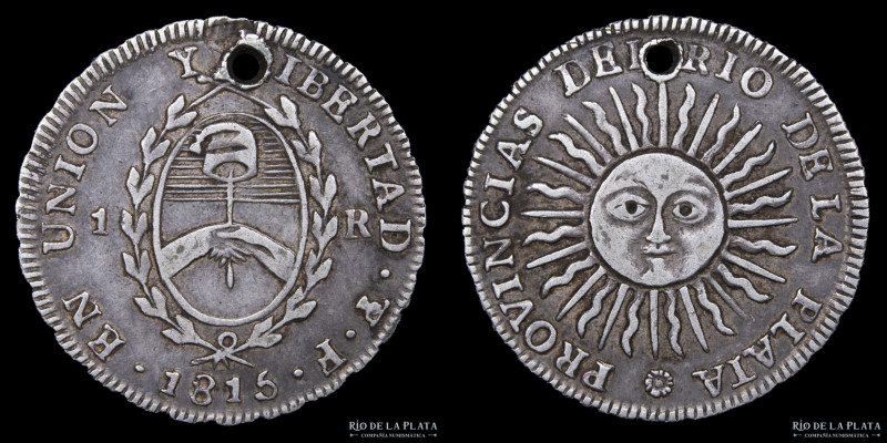 Argentina. Provincias Unidas del Río de la Plata. 1 Real 1813 J (José Antonio de...