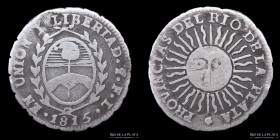 Provincias Unidas. 1/2 Sol 1815 FL. CJ 18.1.1